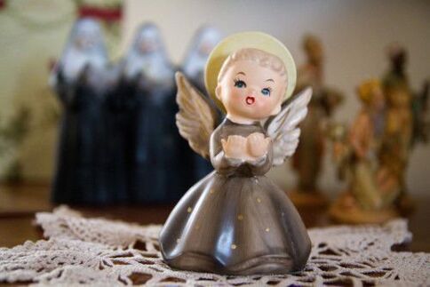 figurine of an angel as a good luck amulet